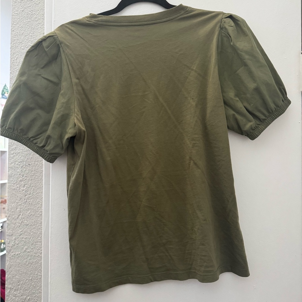 Derek Lam Olive Short Sleeve Top - Picture 2 of 3